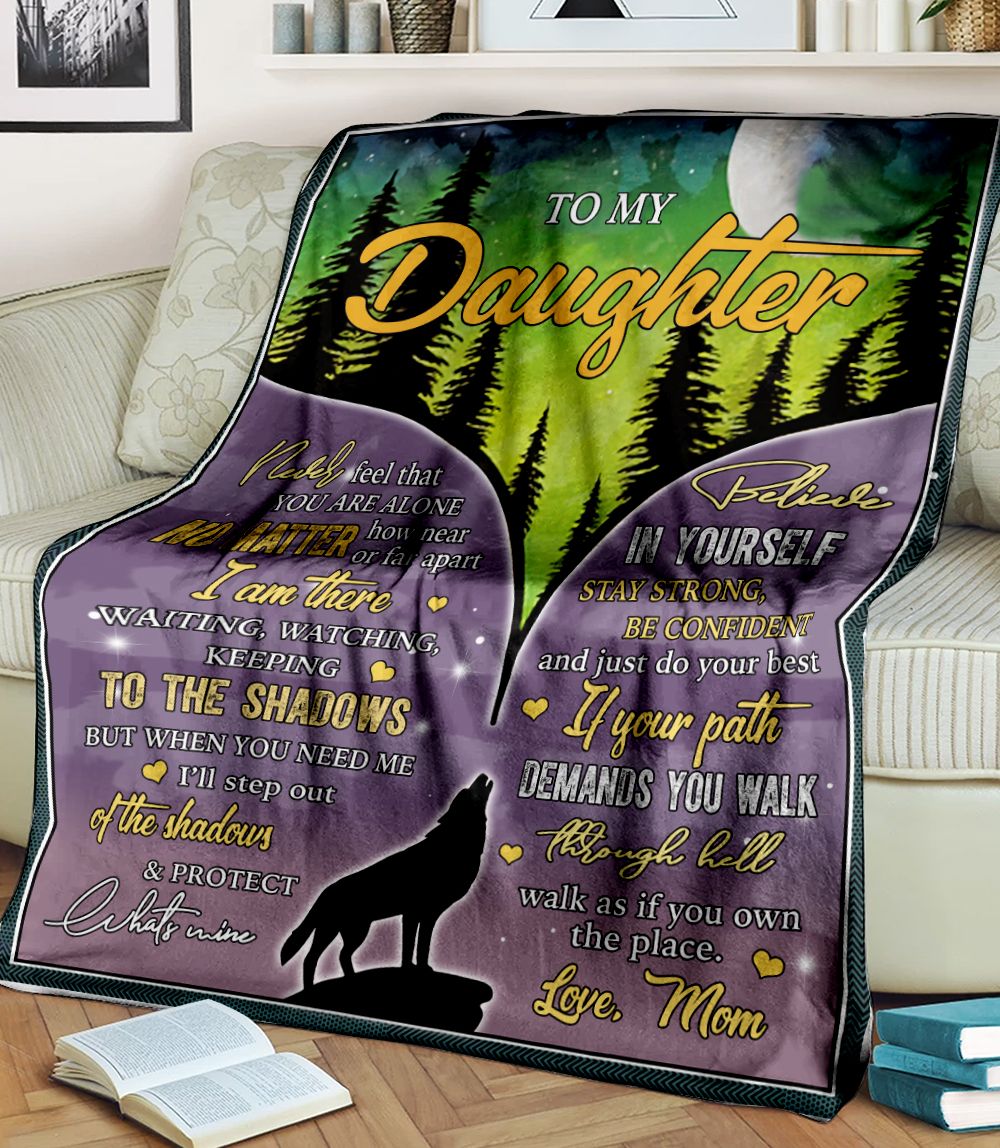 To My Daughter In Yourself Quilt Fleece Blanket