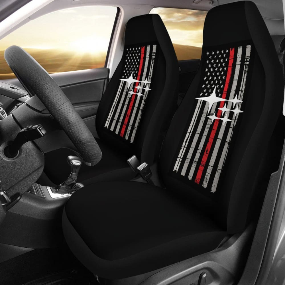 Subaru Car Seat Cover (Set Of 2) Ver 4 (Black)