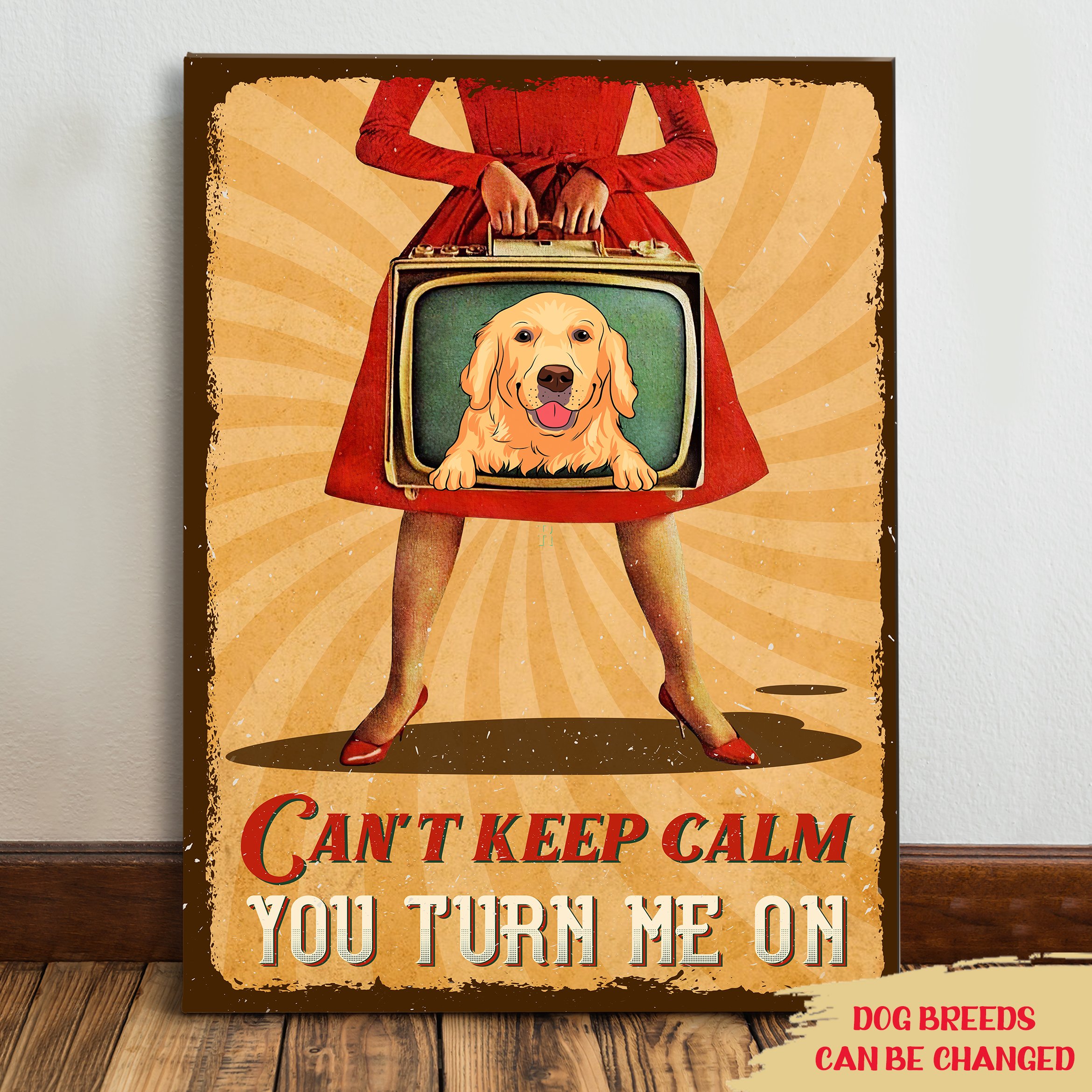 Can’t Keep Calm, You Turn Me On – Personalized Custom Matte Canvas