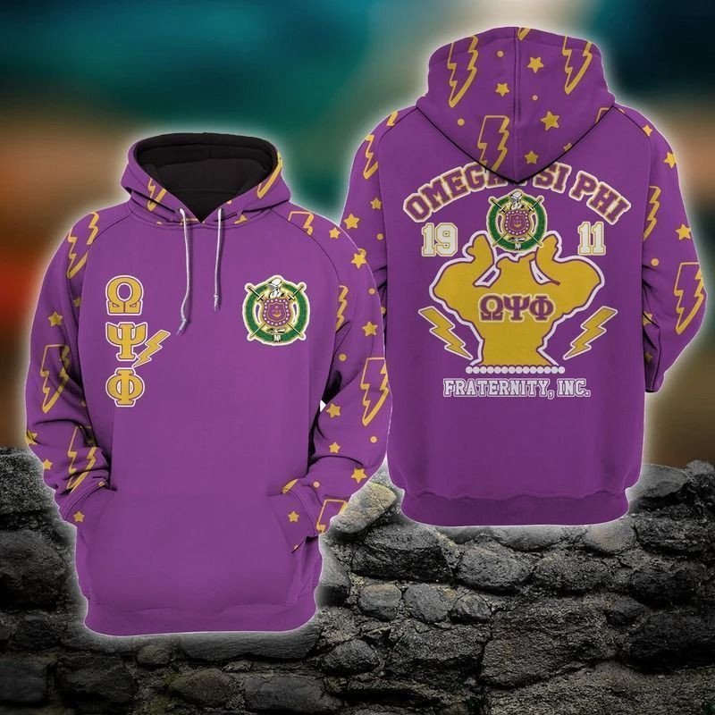 Fraternity Hoodie – Pearl Omega Psi Phi Hand Sign Hoodie