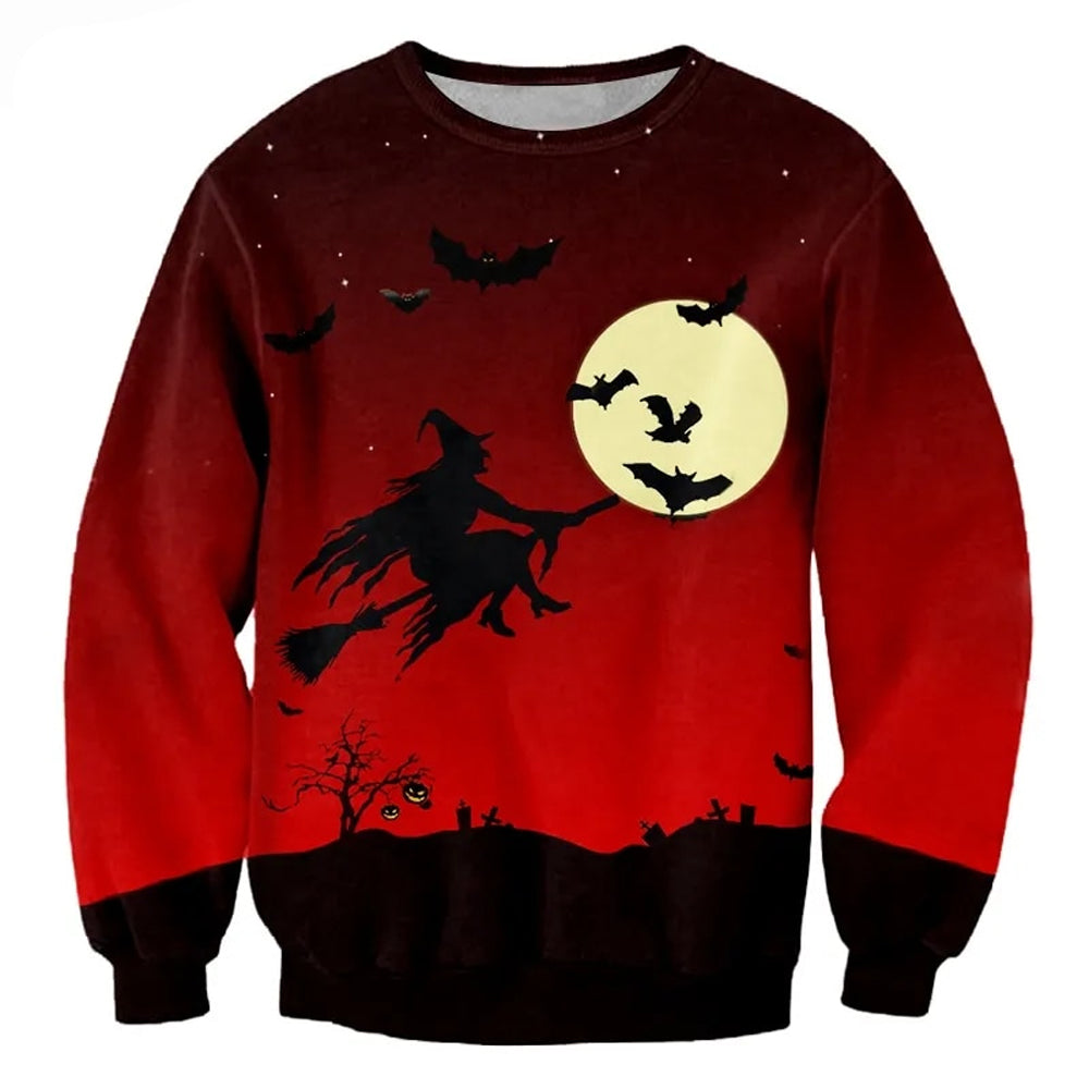 Moon Halloween Crewneck Sweatshirt All Over Print Sweatshirt For Women Sweatshirt For Men Sws1379