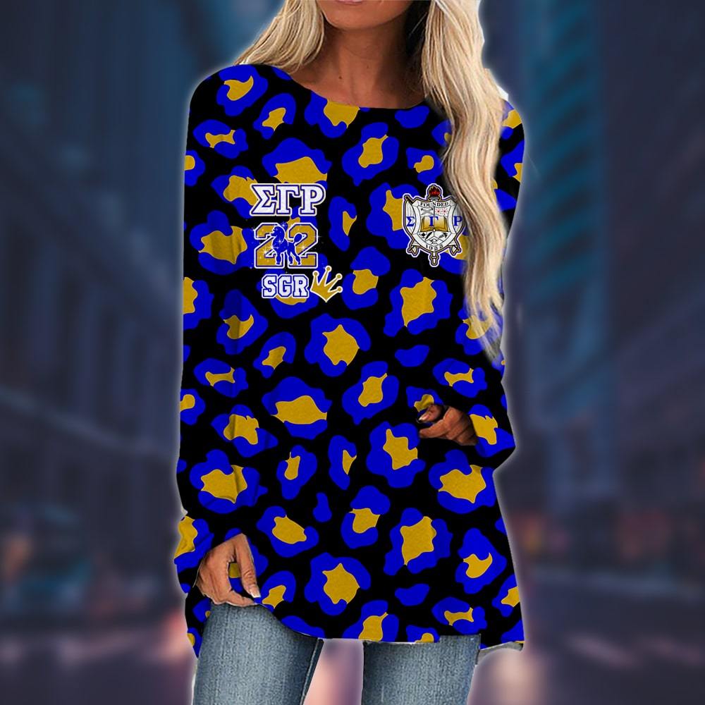 Sigma Gamma Rho Long Sleeve Loose Tunic Top 10