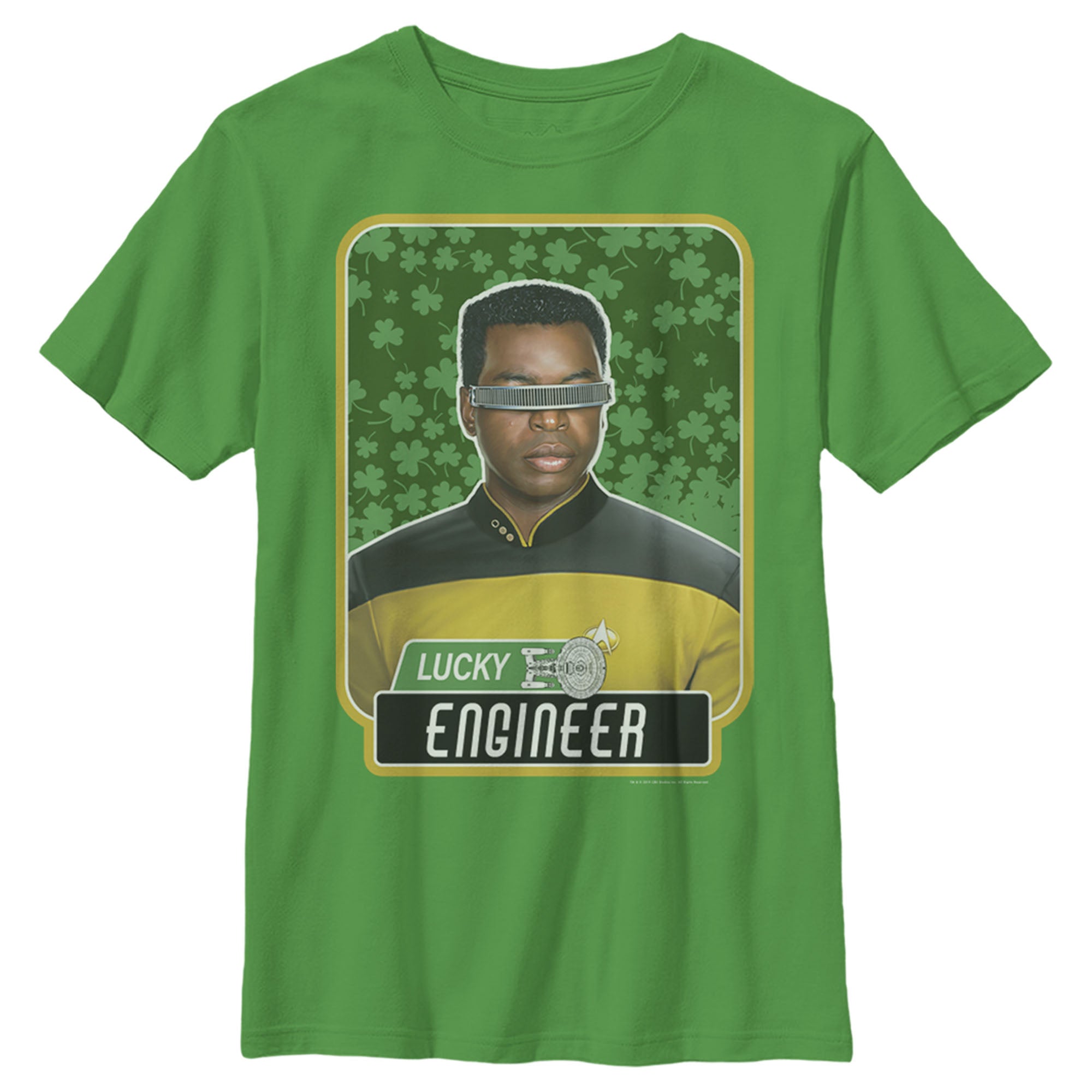 Boy’S Star Trek: The Next Generation St. Patrick’S Day Lucky Engineer La Forge T-Shirt