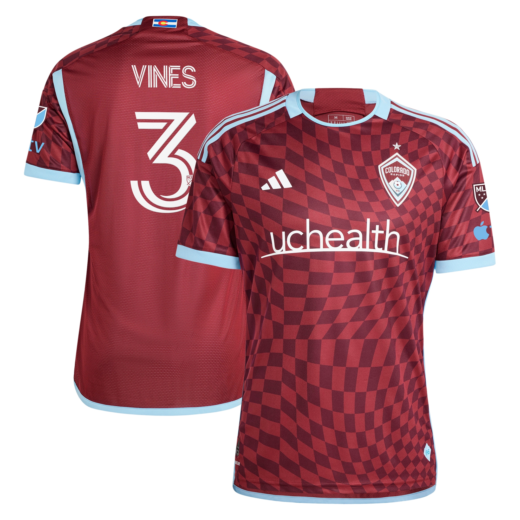 Sam Vines Colorado Rapids 2024 One Flag Kit Authentic Player Jersey – Burgundy