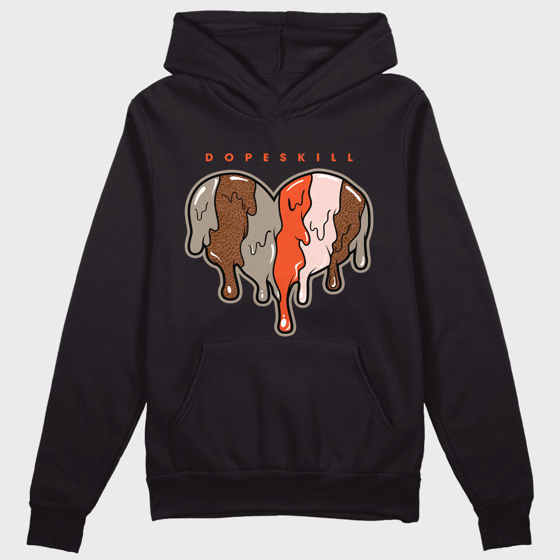 Jordan 3 “Desert Elephant” Dopeskill Hoodie Slime Drip Heart Graphic