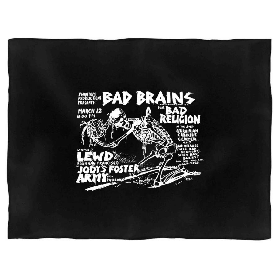 Bad Brains Flyer Hard Core Retro Punk Rock Blanket