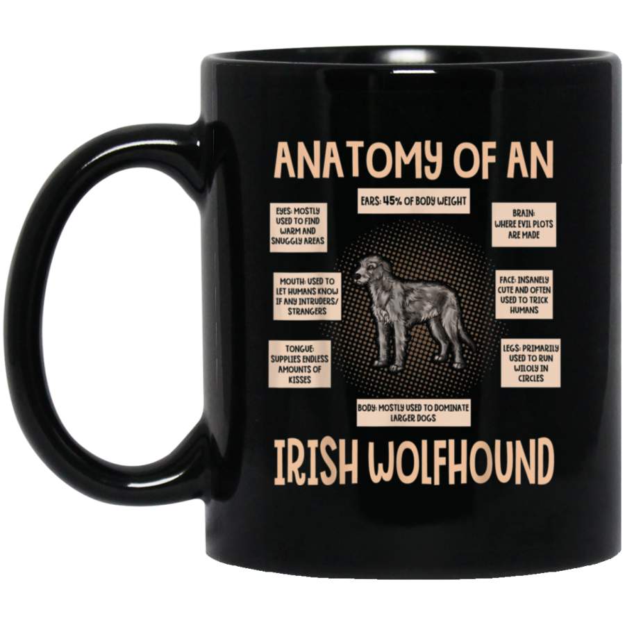 Anatomy Of An Irish Wolfhound Mug Funny Puppy Gift