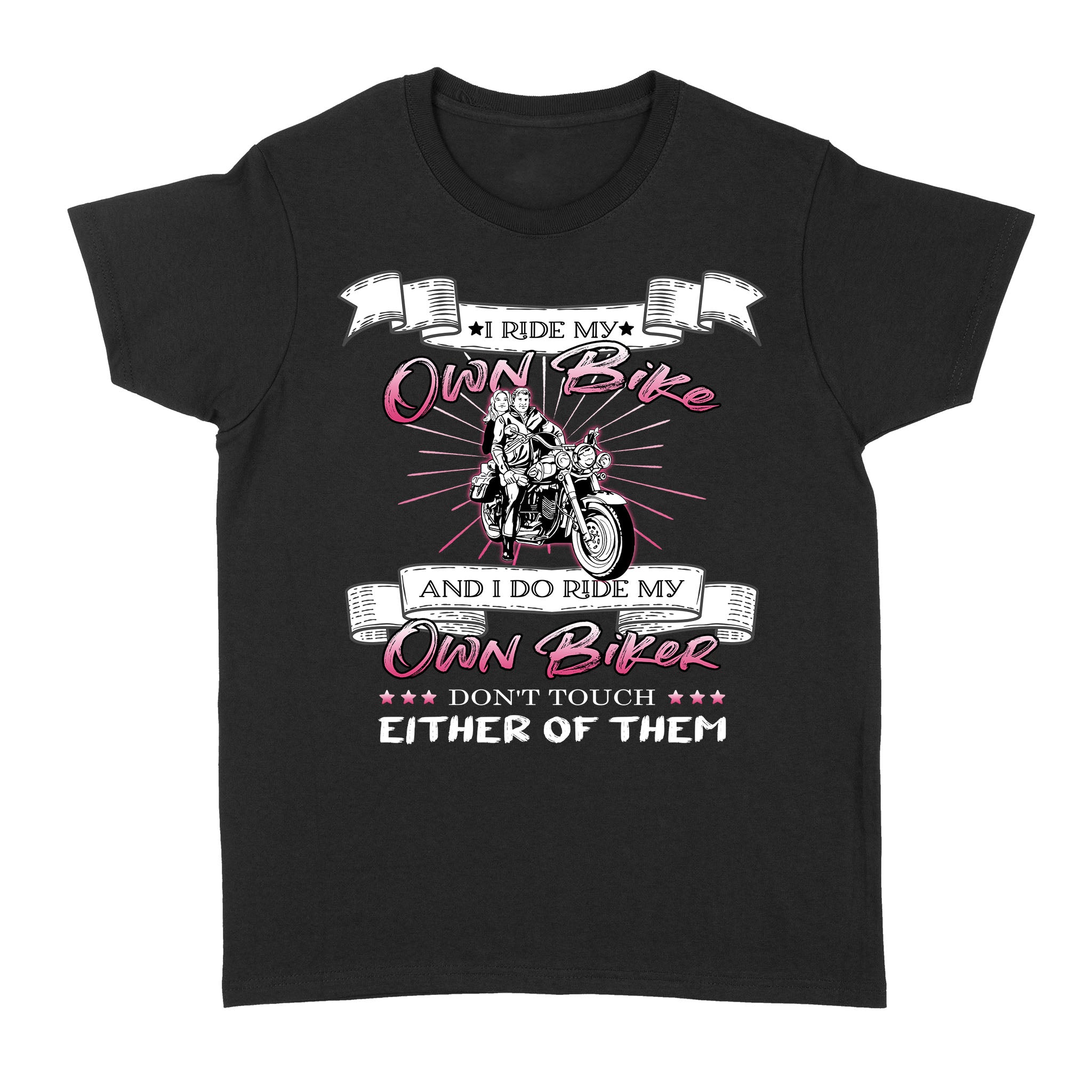 I Ride My Bike And My Biker, Funny Biker Girl Shirt, Women Female Motorcycle Shirt Gift For Her| Nms38 A01