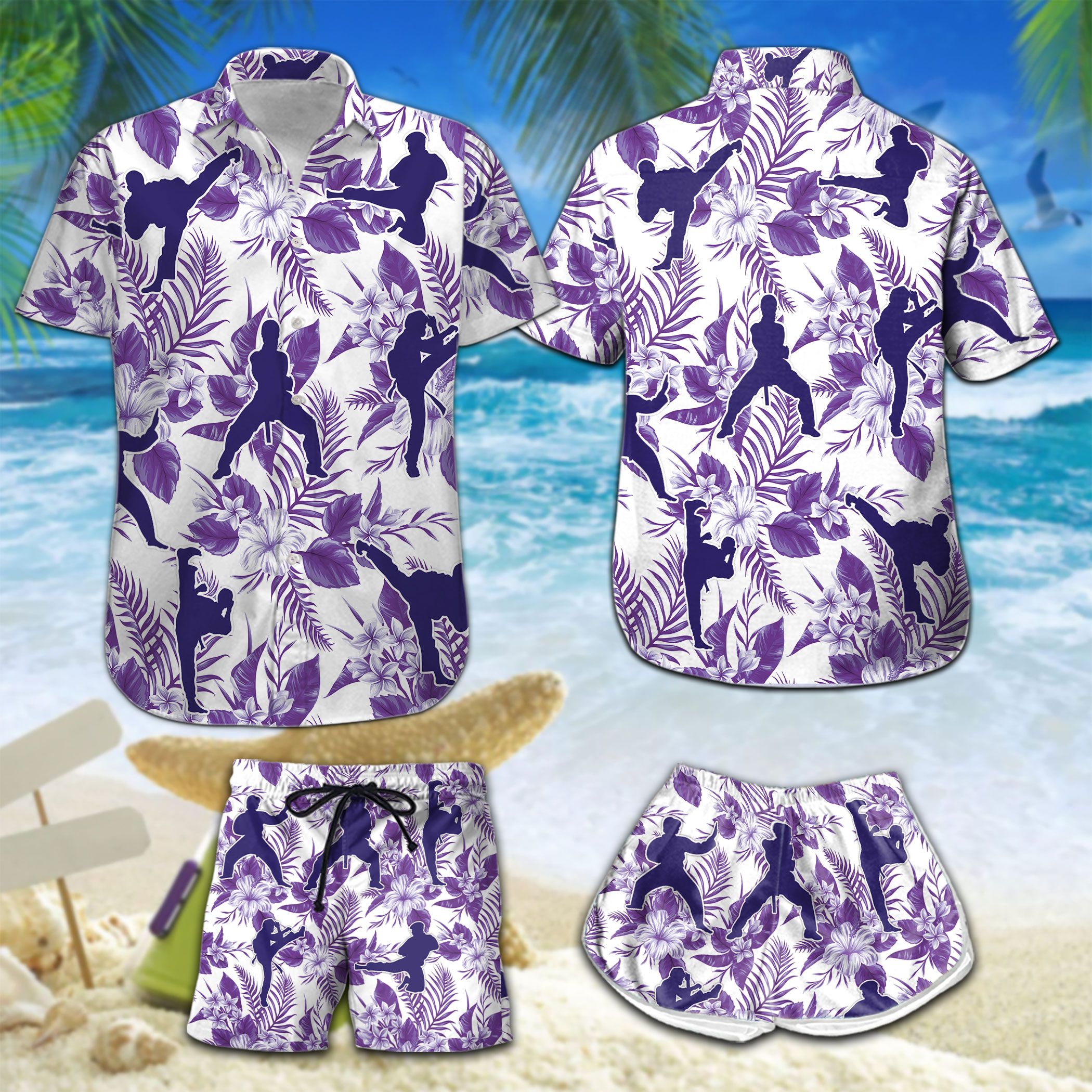 Purple Taekwondo Hawaii Shirt Summer Holiday Ha80142