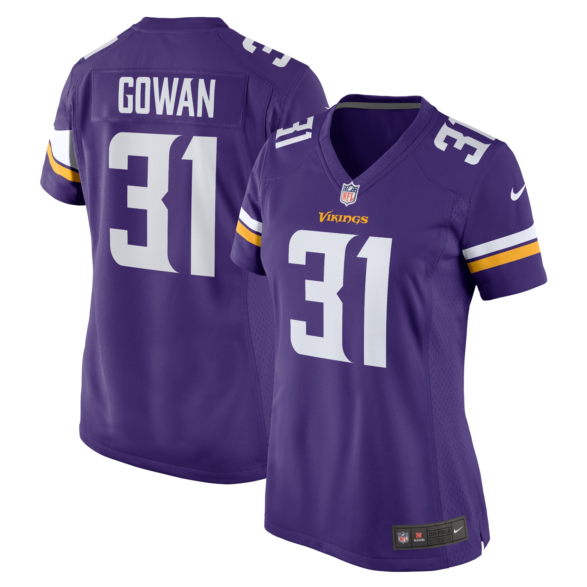 Women’s Minnesota Vikings Tay Gowan Purple Home Game Player Jersey