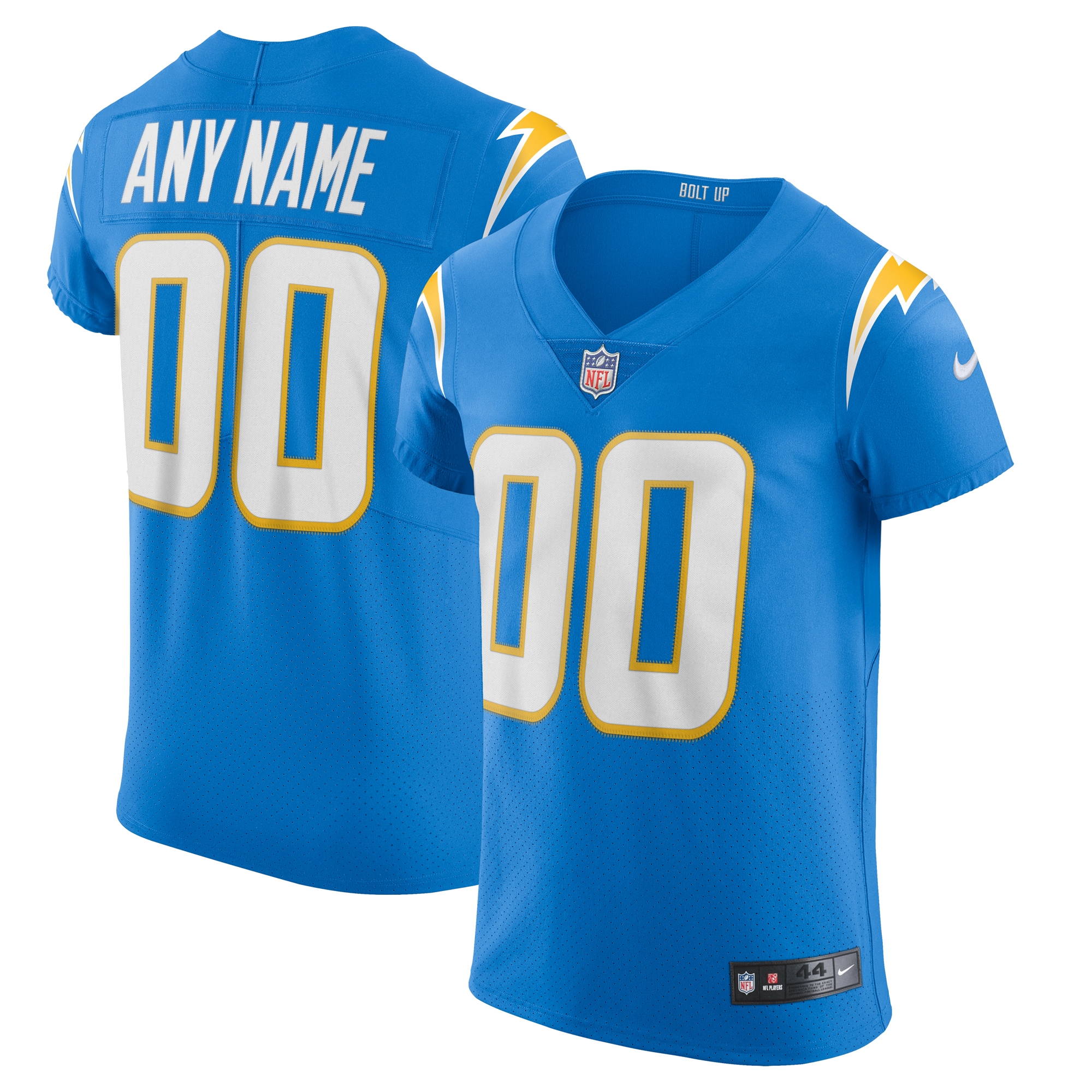 Los Angeles Chargers Vapor Elite Custom Jersey – Powder Blue