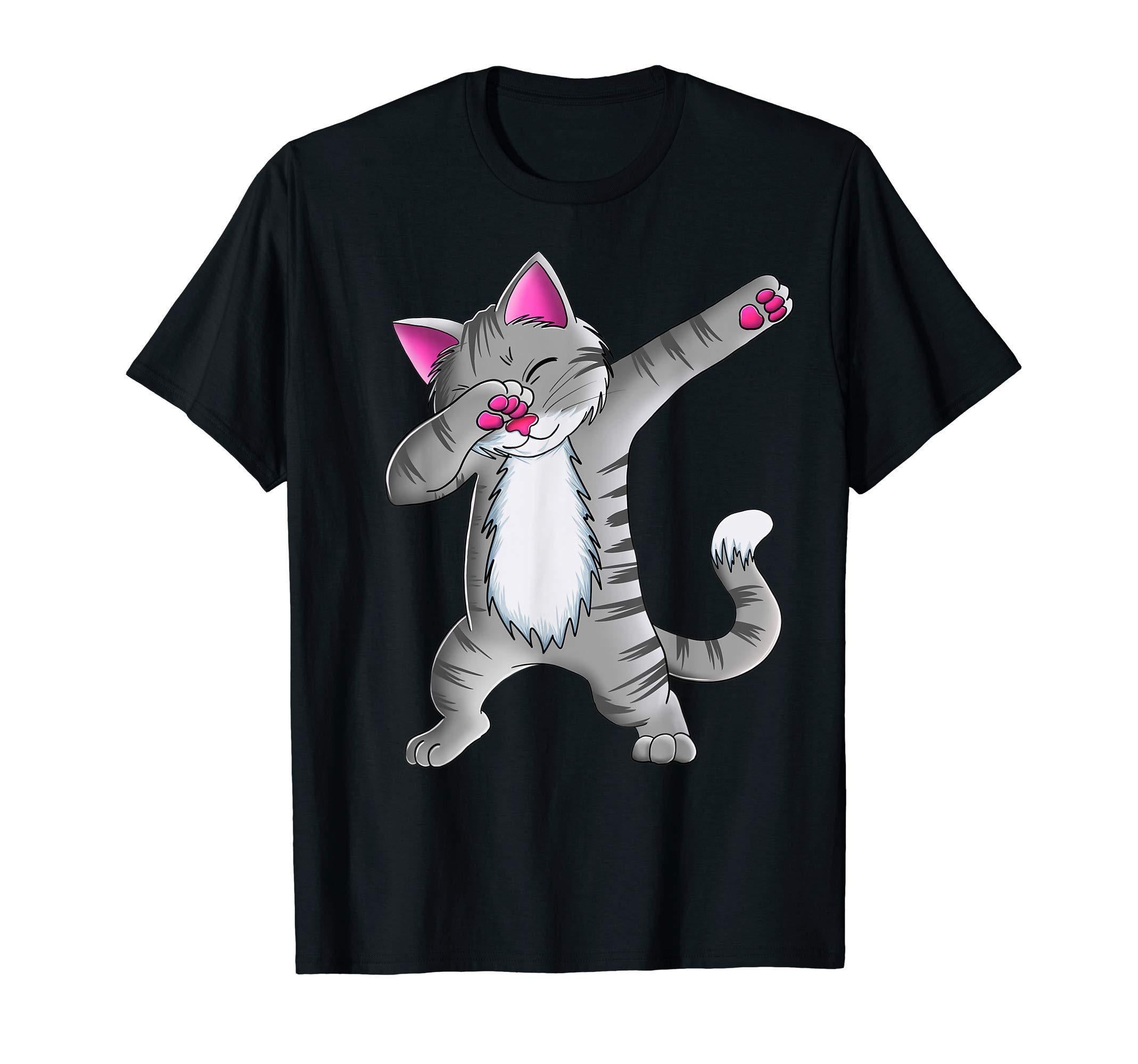 Dabbing Cat Shirt Kitten Funny Dab Dance Women Kids Youth