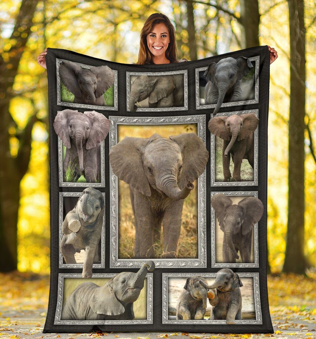 3D Funny Cute Elephant Wild Animals Lover Gifts Fleece Blanket