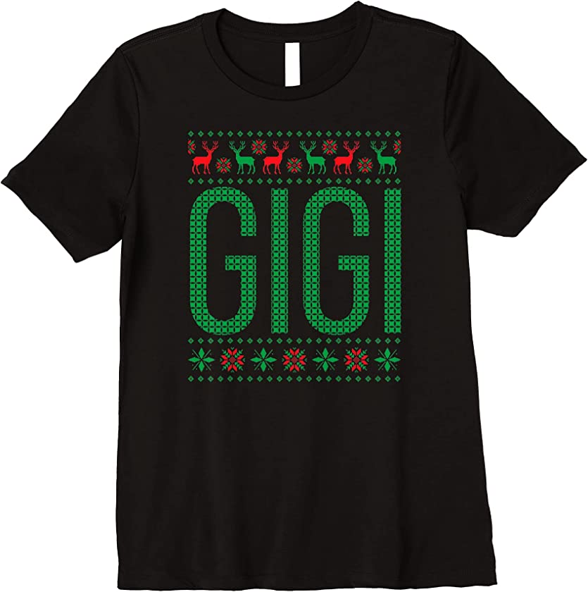 Womens Xmas Matching Outfits for Holiday Party Gigi Ugly Christmas Premium T-Shirt