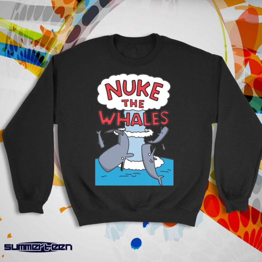 Nuke The Whales Shark Women’S Sweatshirt