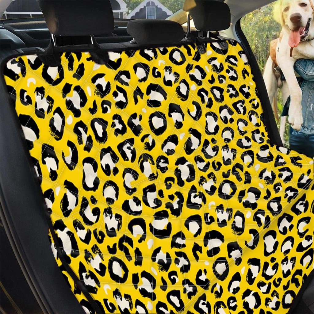 Yellow Leopard Pet Car Seat Cover