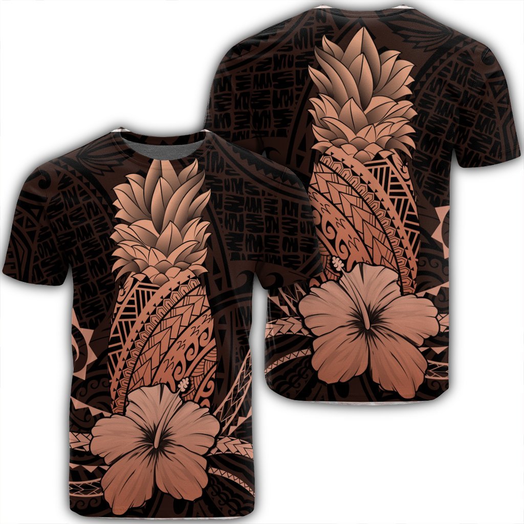 Hawaiian Polynesian Pineapple Hibiscus Orange Ah Ha82675