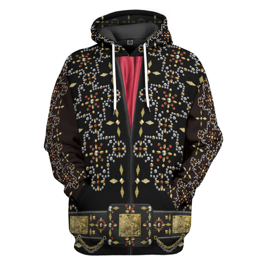3D Elvis Presley Black Conquistador Custom Tshirt Hoodie Apparel