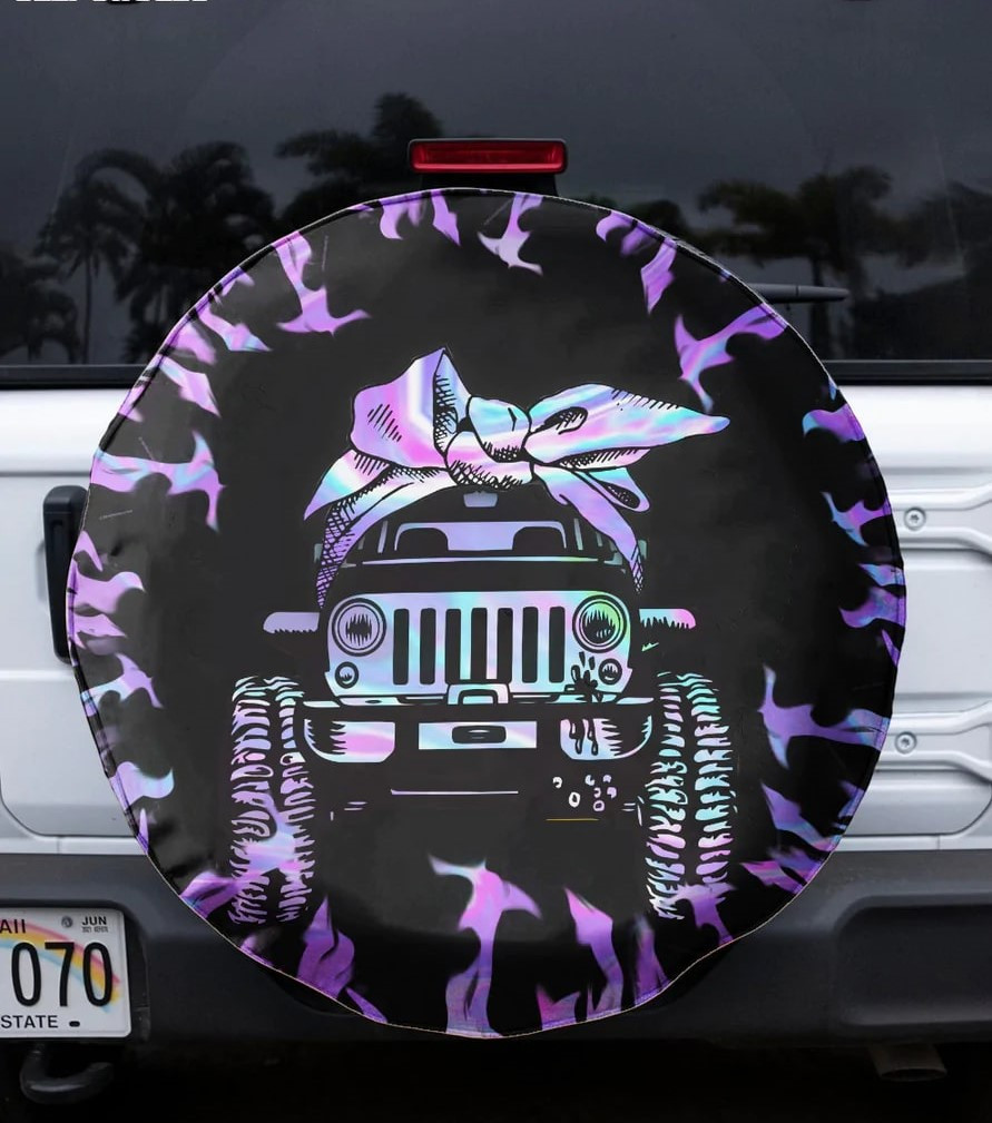 Jeep-O-Ween Hologram Halloween Spare Tire Cover