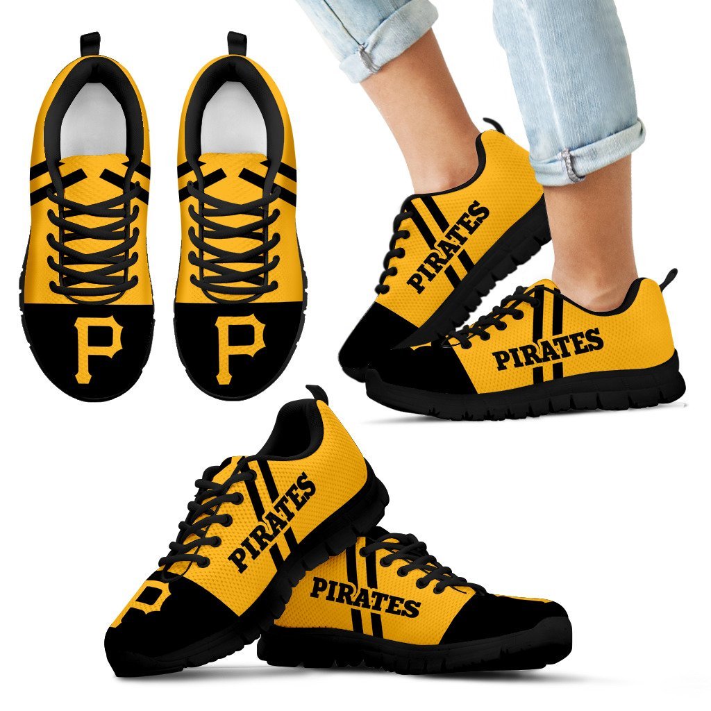 Colorful Line Stripe Pittsburgh Pirates Sneakers