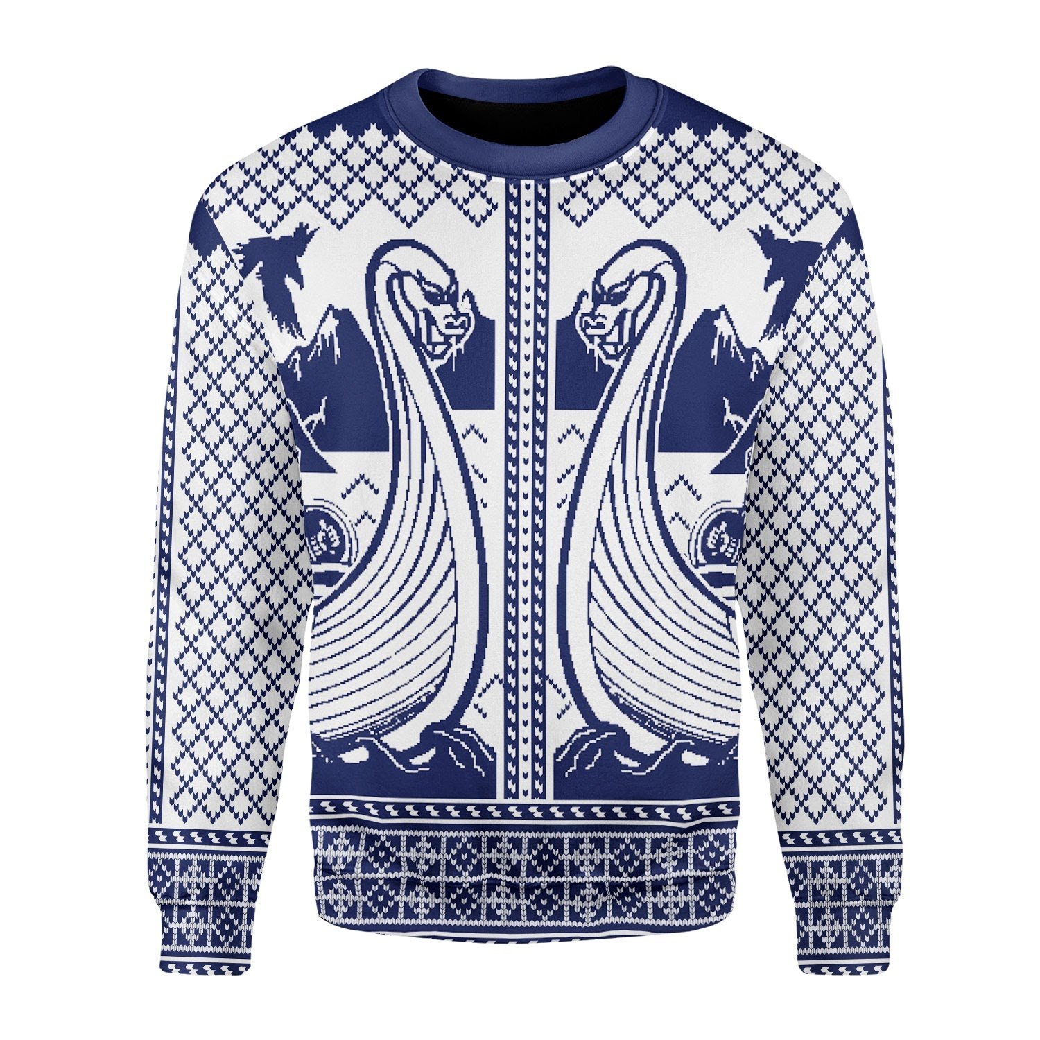 Viking Boat Ugly Christmas Sweater | Unisex | Full Size | Adult | Colorful | US3469