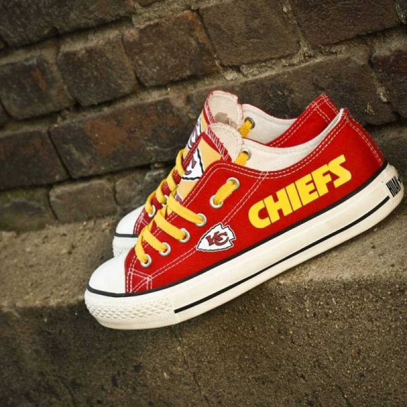 Kansas City Chiefs Canvas Shoes, Chiefs Sneakers, Tennis Shoes T-D846R