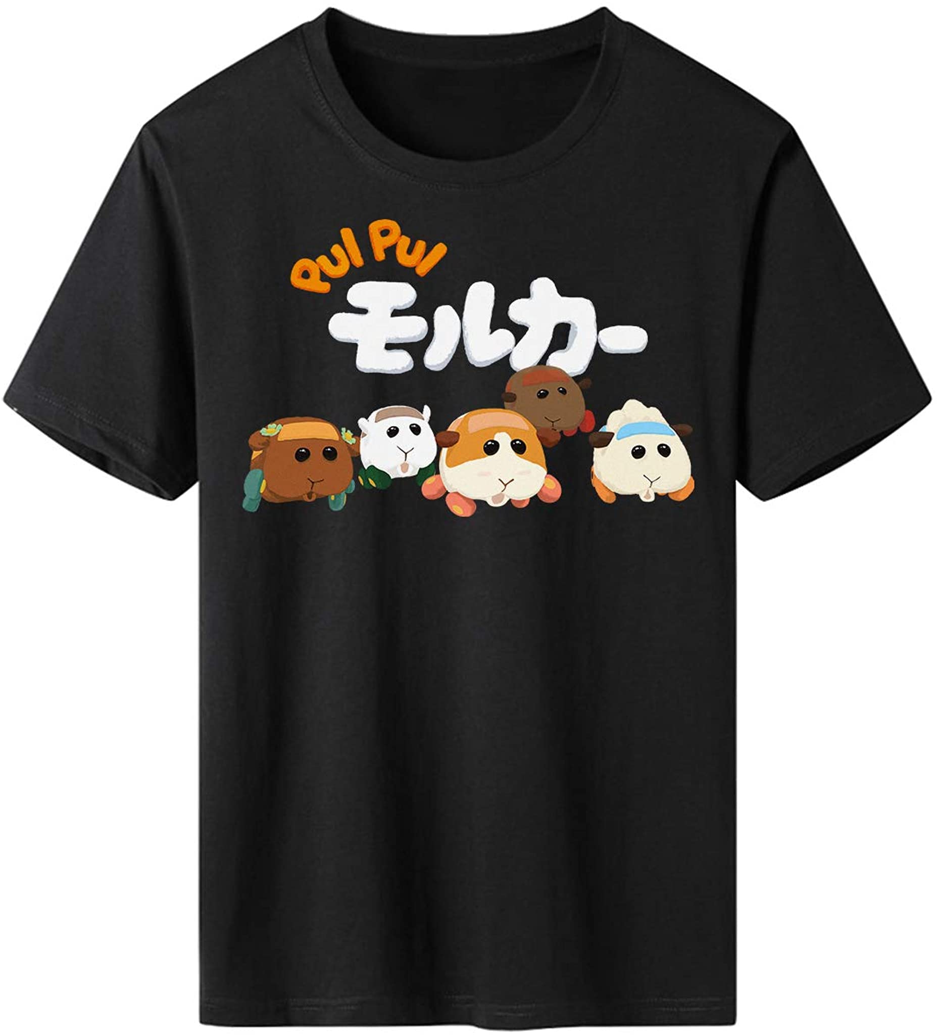 Rasbctk Pui Pui Molcar Anime Funny Cotton Adult T-Shirt Cute Guinea Pig Top