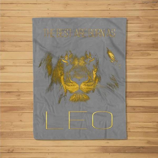 The Best Are Born As Leo Proud Like A Lion Man Woman Blanket Fleece Blanket, Blanket Sofa Bed, 3D Blanket