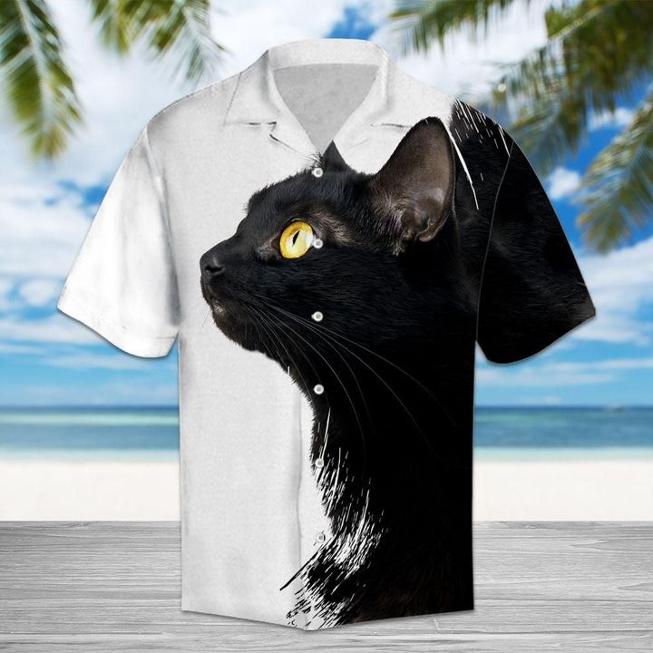 Amazing Black Cat Aloha Hawaii Shirts For Men Women Ha31491