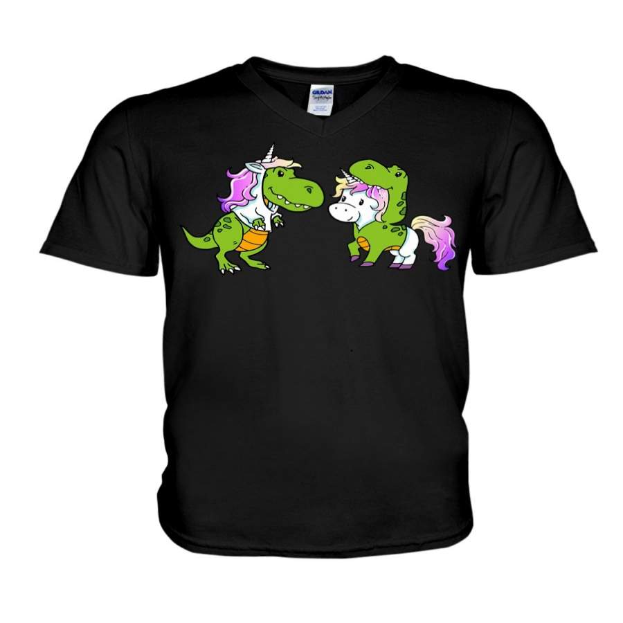 Unicorn Dinosaur Custom Design For Animal Lovers Guys V-Neck