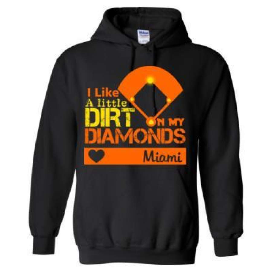 AGR Miami Marlins I Like A Little Dirt On My Diamonds – Heavy Blend™ Hooded Sweatshirt