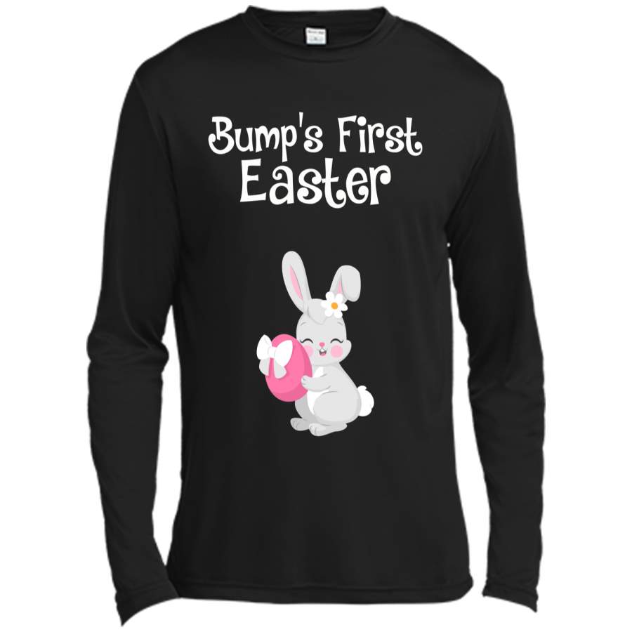 Baby Bumps First Easter Shirt – Bunny Pregnancy Easter Shirt Long Sleeve Moisture Absorbing Shirt