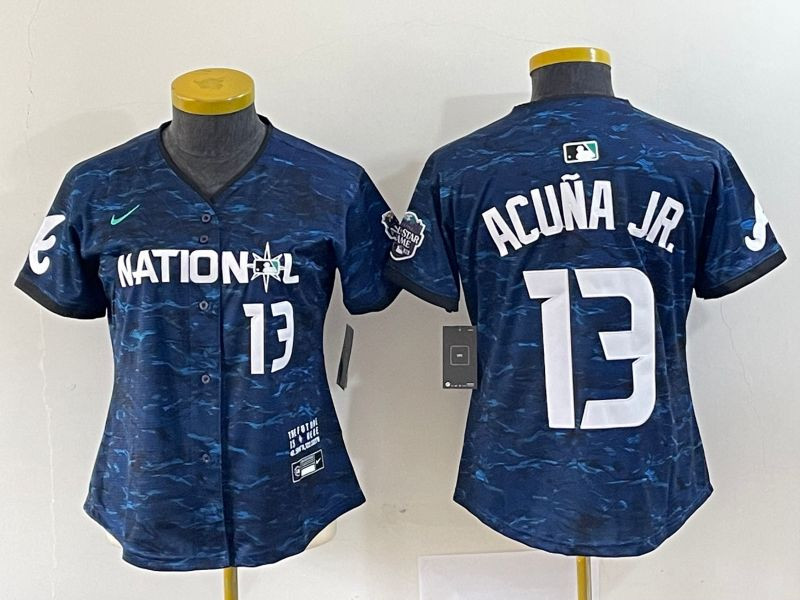 Women National League #13 Ronald Acua Jr Nike 2023 MLB All Star Game Limited Player Jersey – Royal 2023