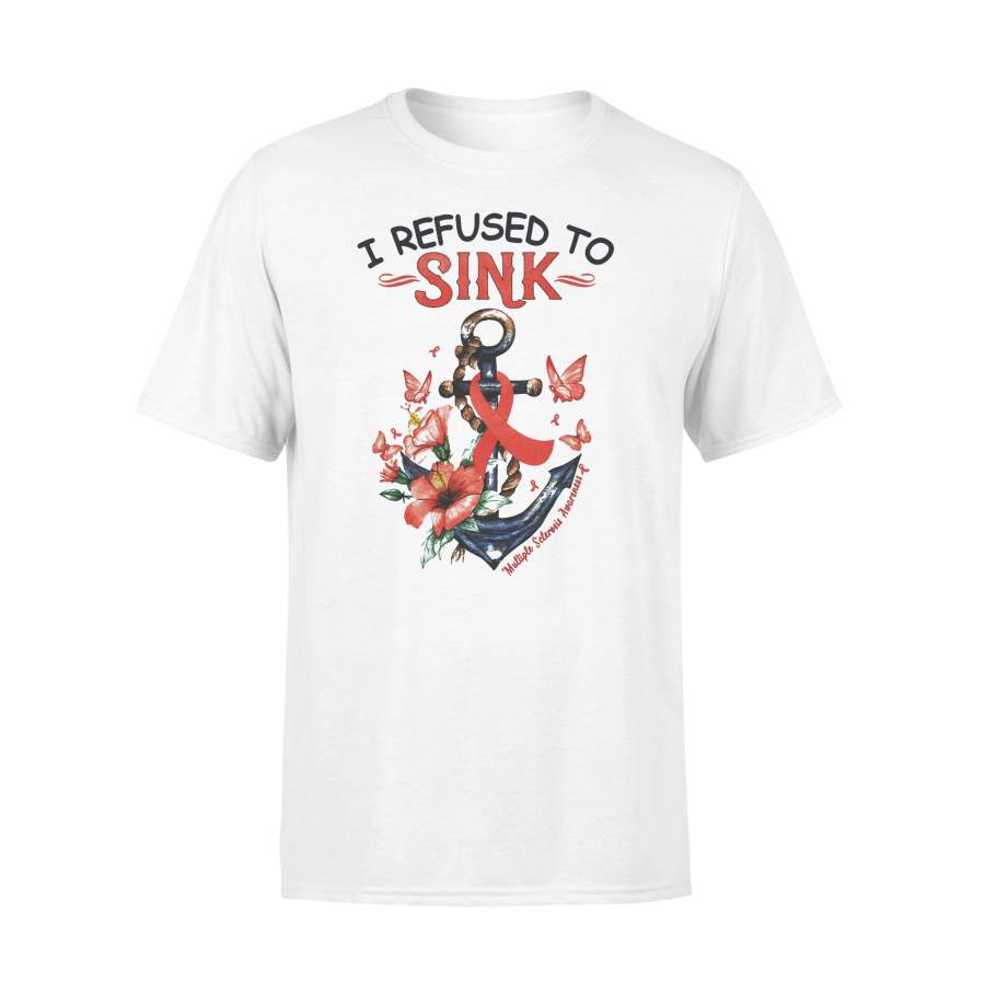 Butterfly I Refused To Sink Multiple Sclerosis Awareness Shirt