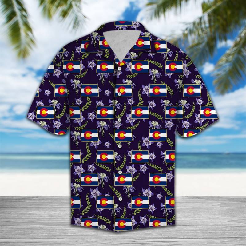 Colorado Rocky Mountain Columbine Hawaiian Shirt Ha74166