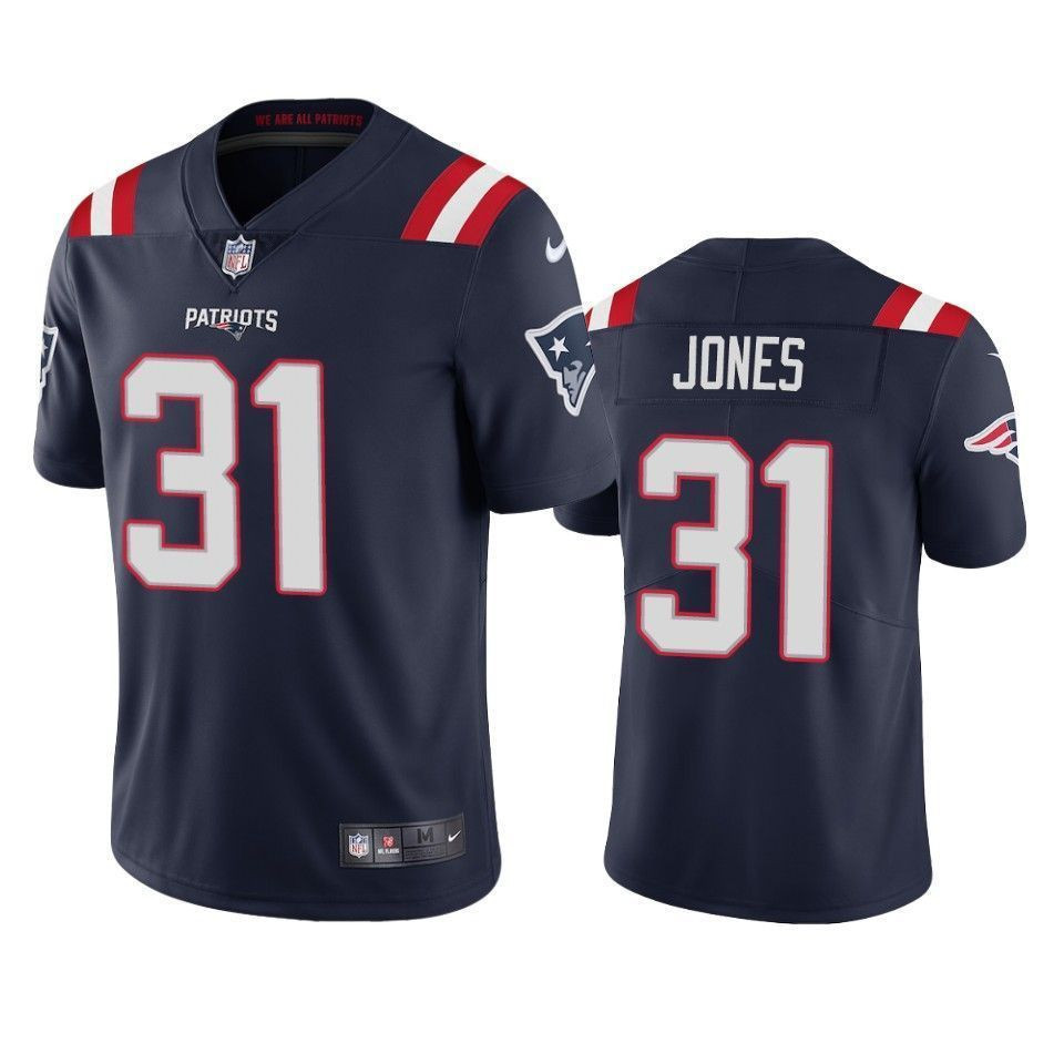 New England Patriots Jonathan Jones Navy 2021 Vapor Limited Mens 3D Jersey