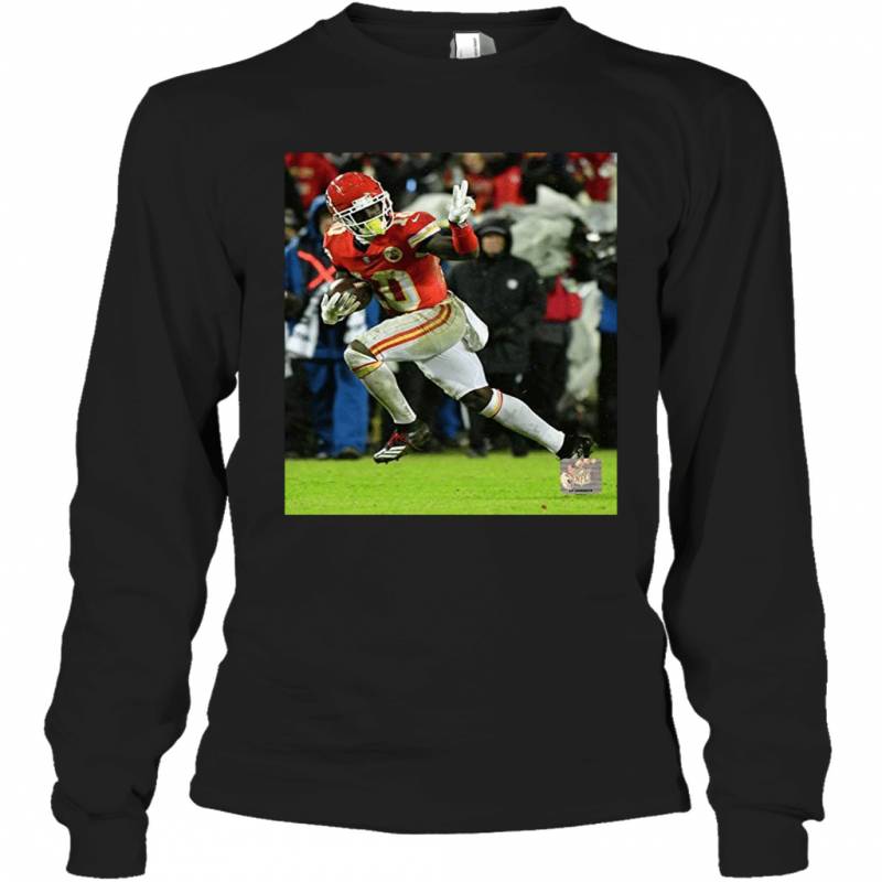 Tyreek Hill Kansas City Chiefs 2018 Action Long Sleeve T-Shirt