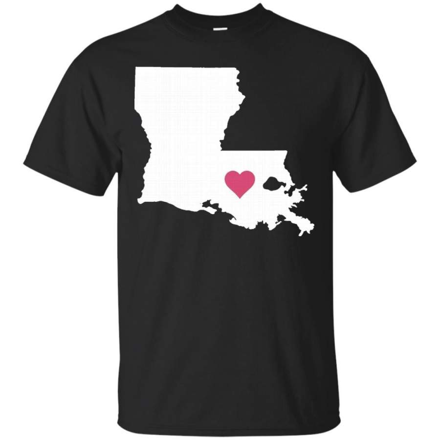 AGR Cute Louisiana Love T-shirt For Creole Lovers With A Heart