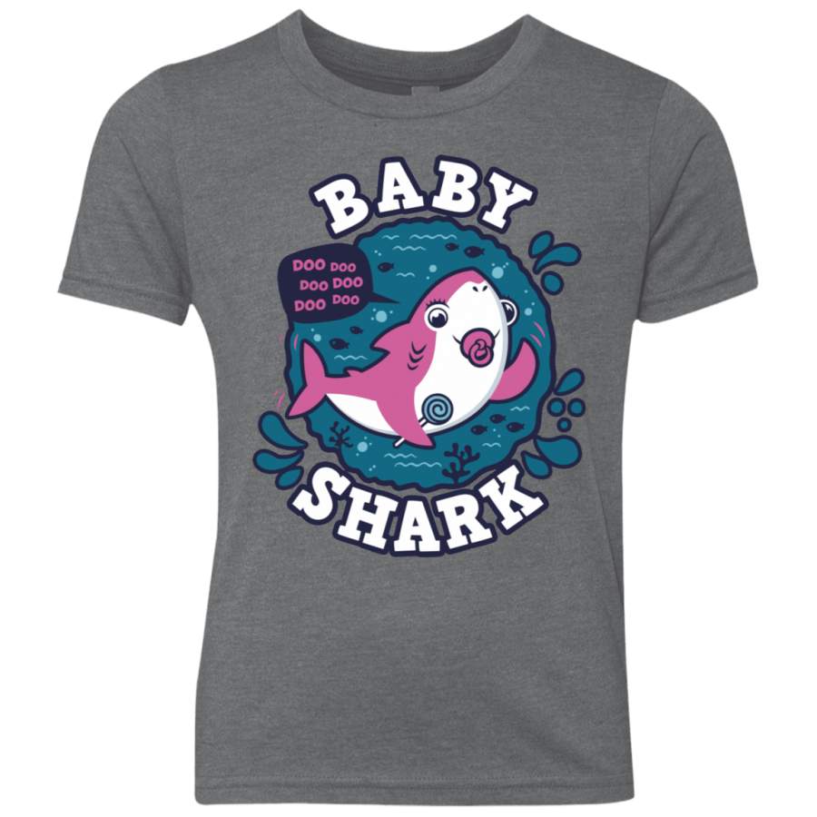 Shark Family trazo – Baby Girl chupete Youth Triblend T-Shirt