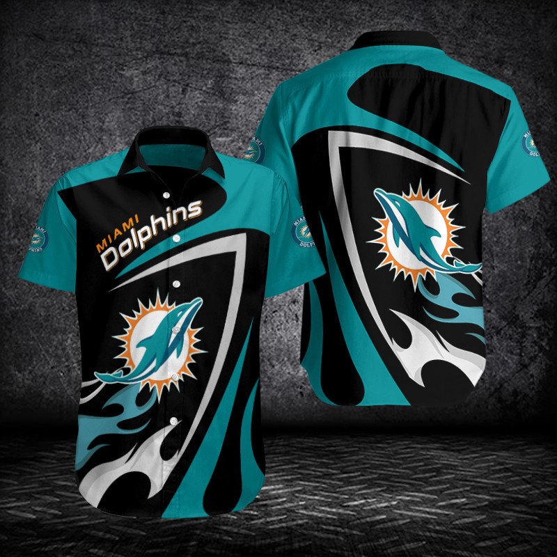 Miami Dolphins Button Shirts Bg552