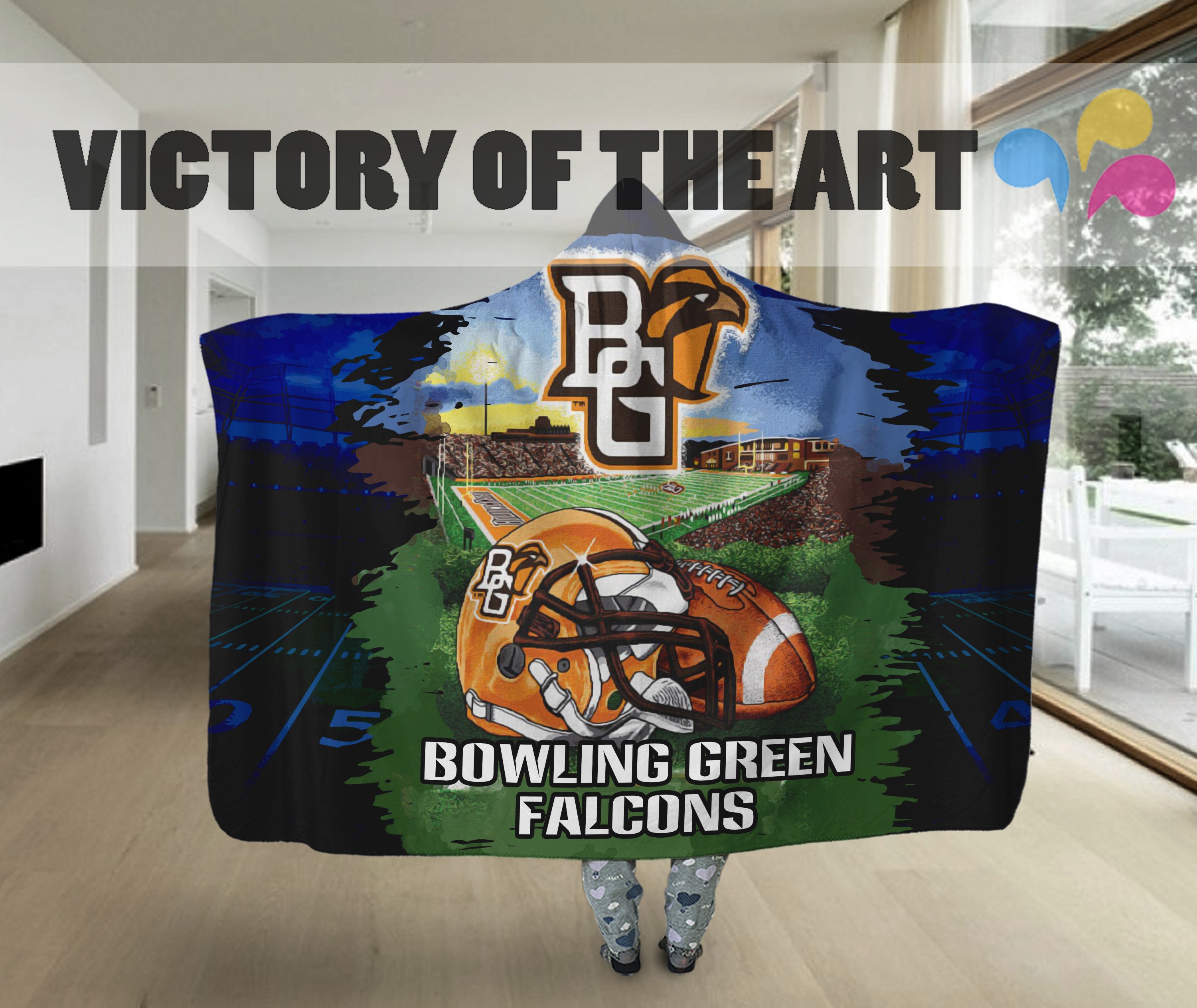 Special Edition Bowling Green Falcons Home Field Advantage Hooded Blanket