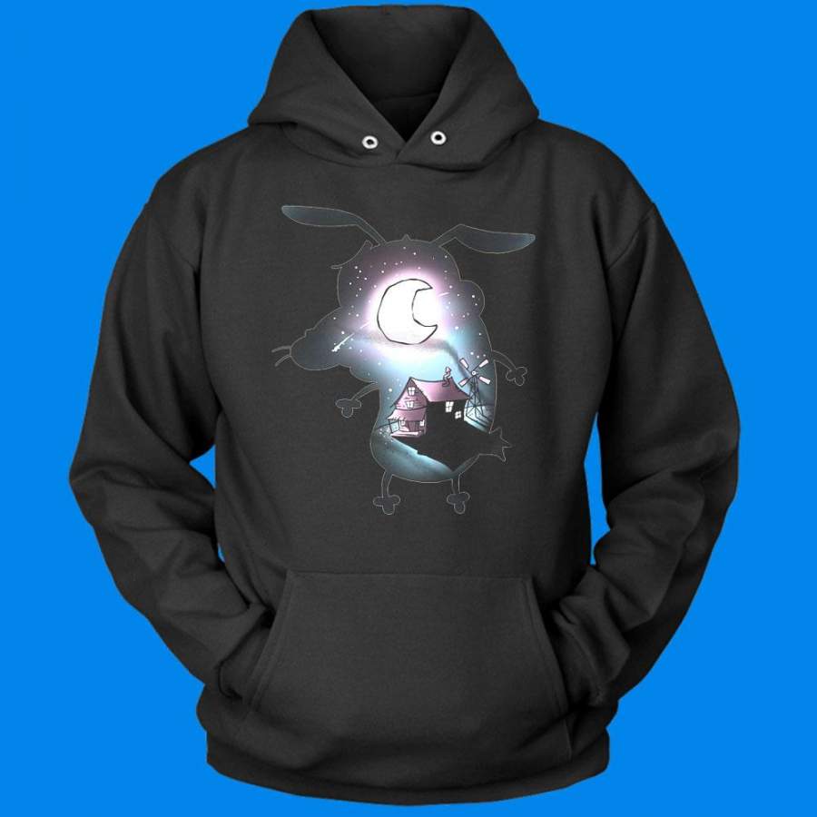 Courage The Cowardly Dog On The Moon Men’S Hoodie T-Shirt