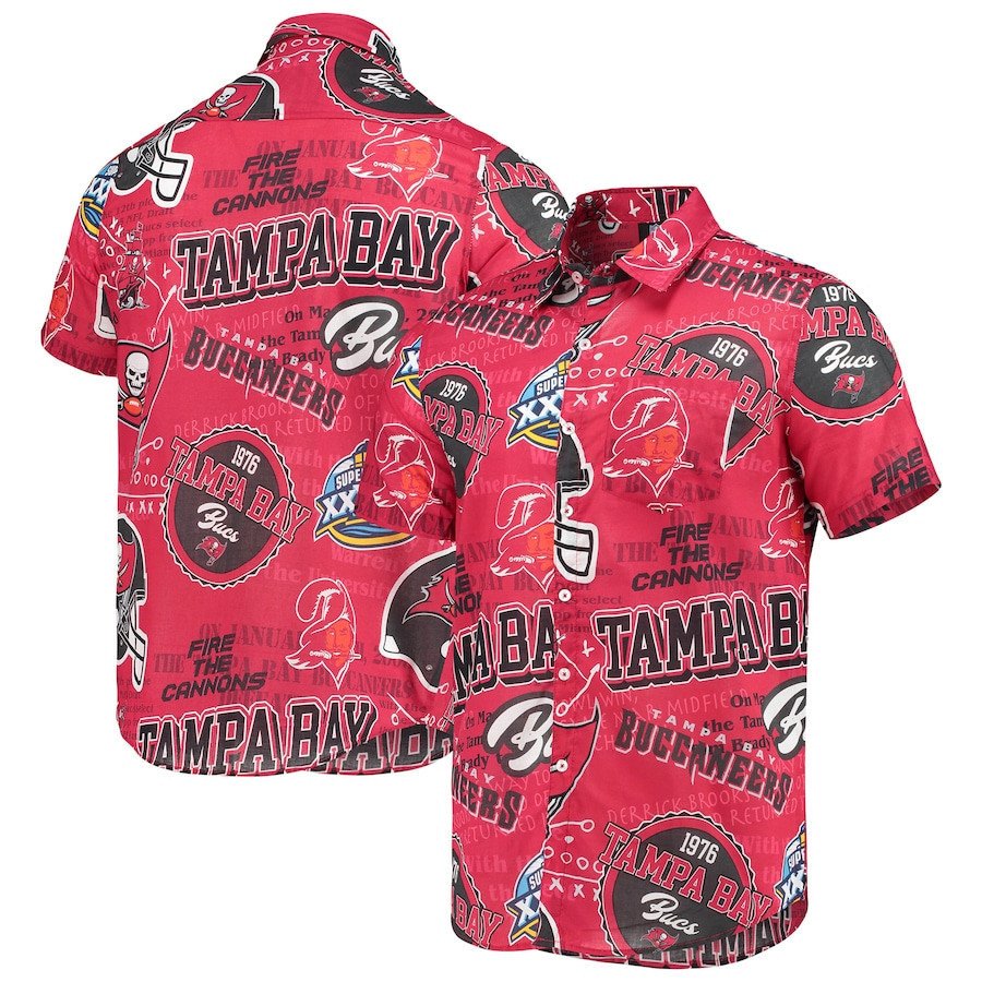 Tampa Bay Buccaneers Red Thematic Hawaii Shirt Ha47762