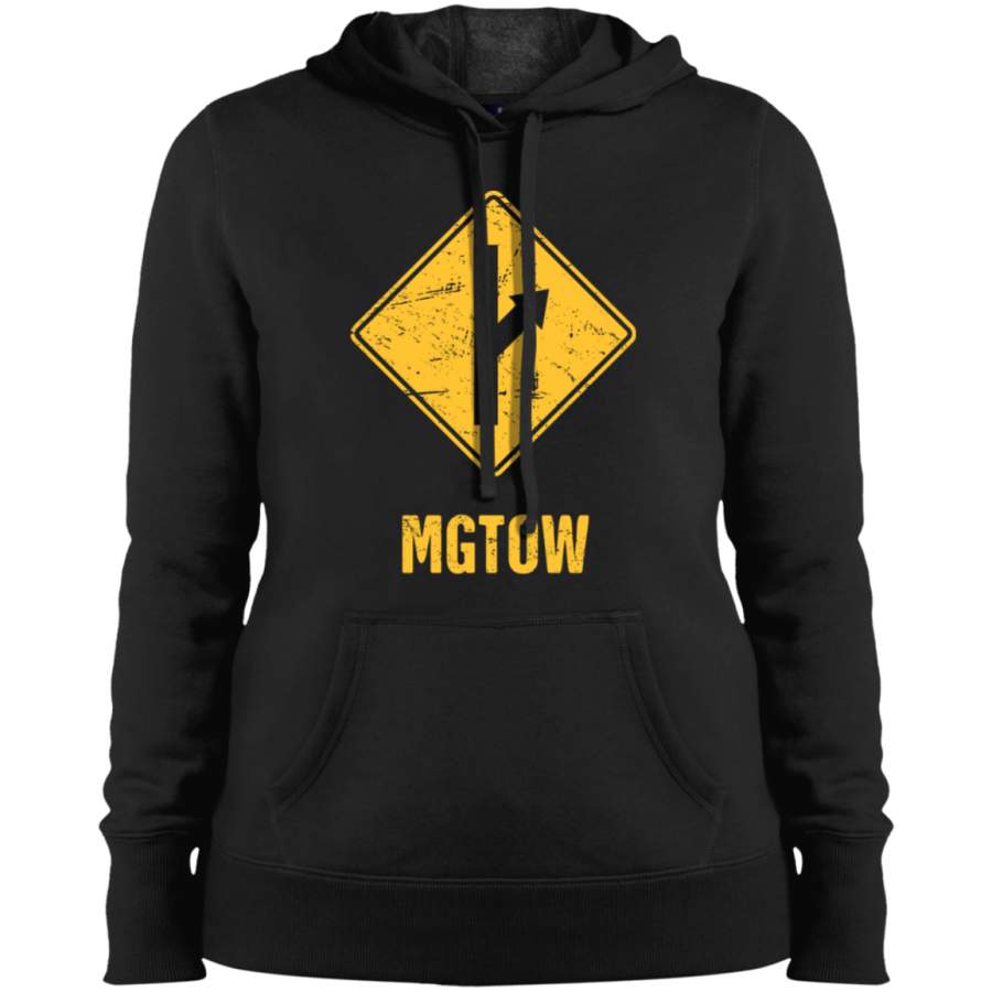 AGR Distressed MGTOW Sign Ladies’ Pullover Hooded Sweatshirt