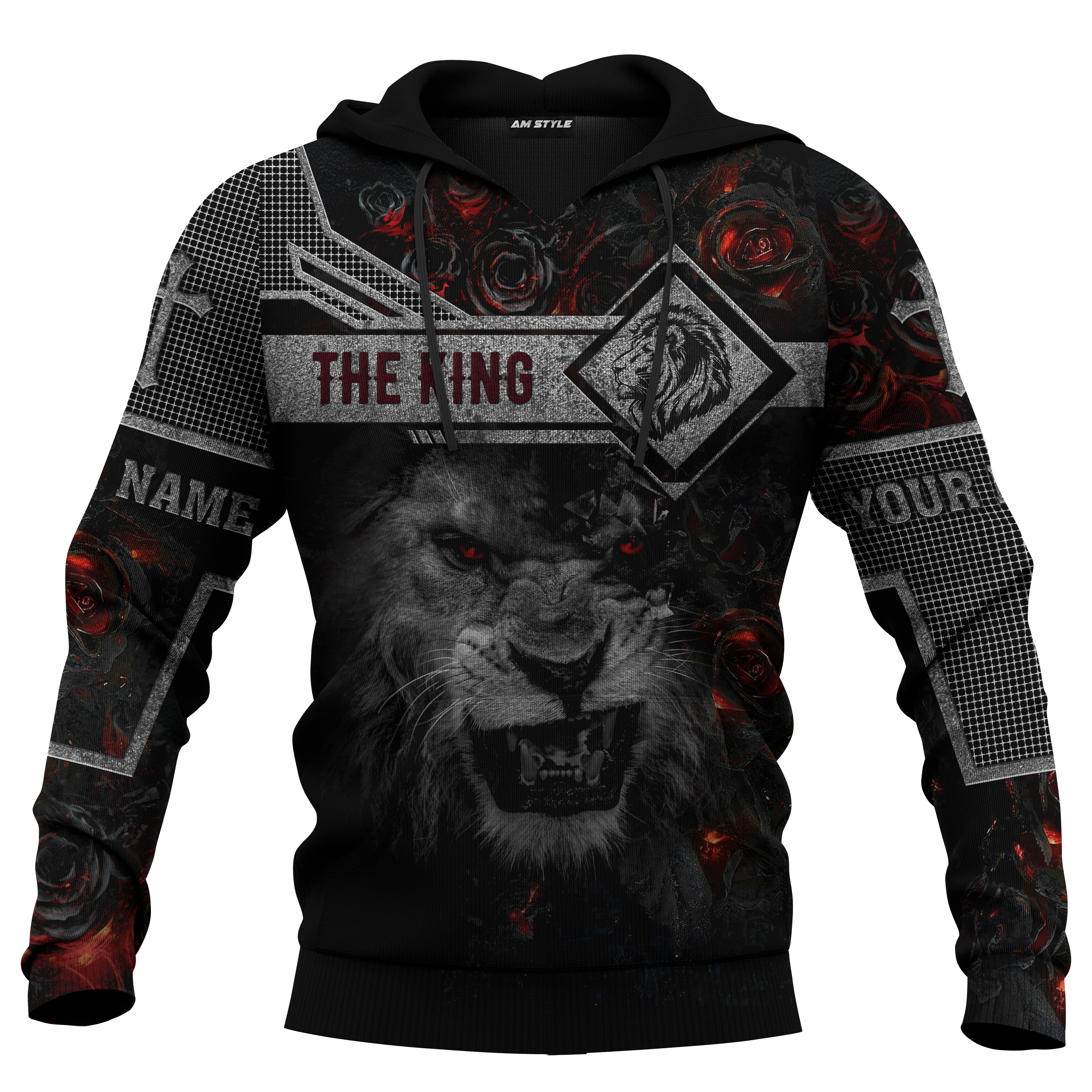 The King Jesus Lion Burning Rose Armour Customized 3D All Over Printed Shirt – Am Style Design