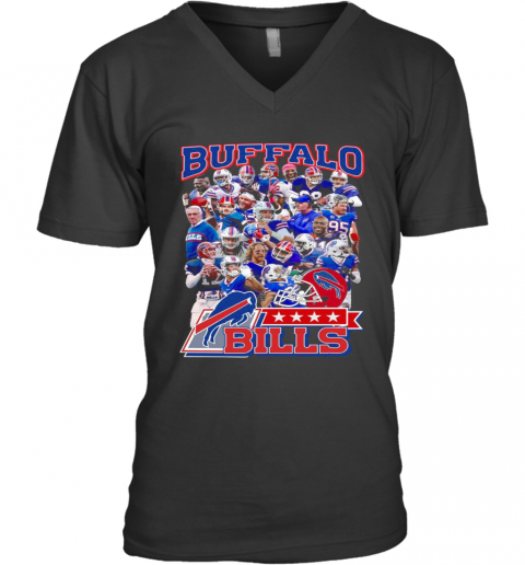 The Buffalo Bills Team Football Players 2021 V-Neck T-Shirt