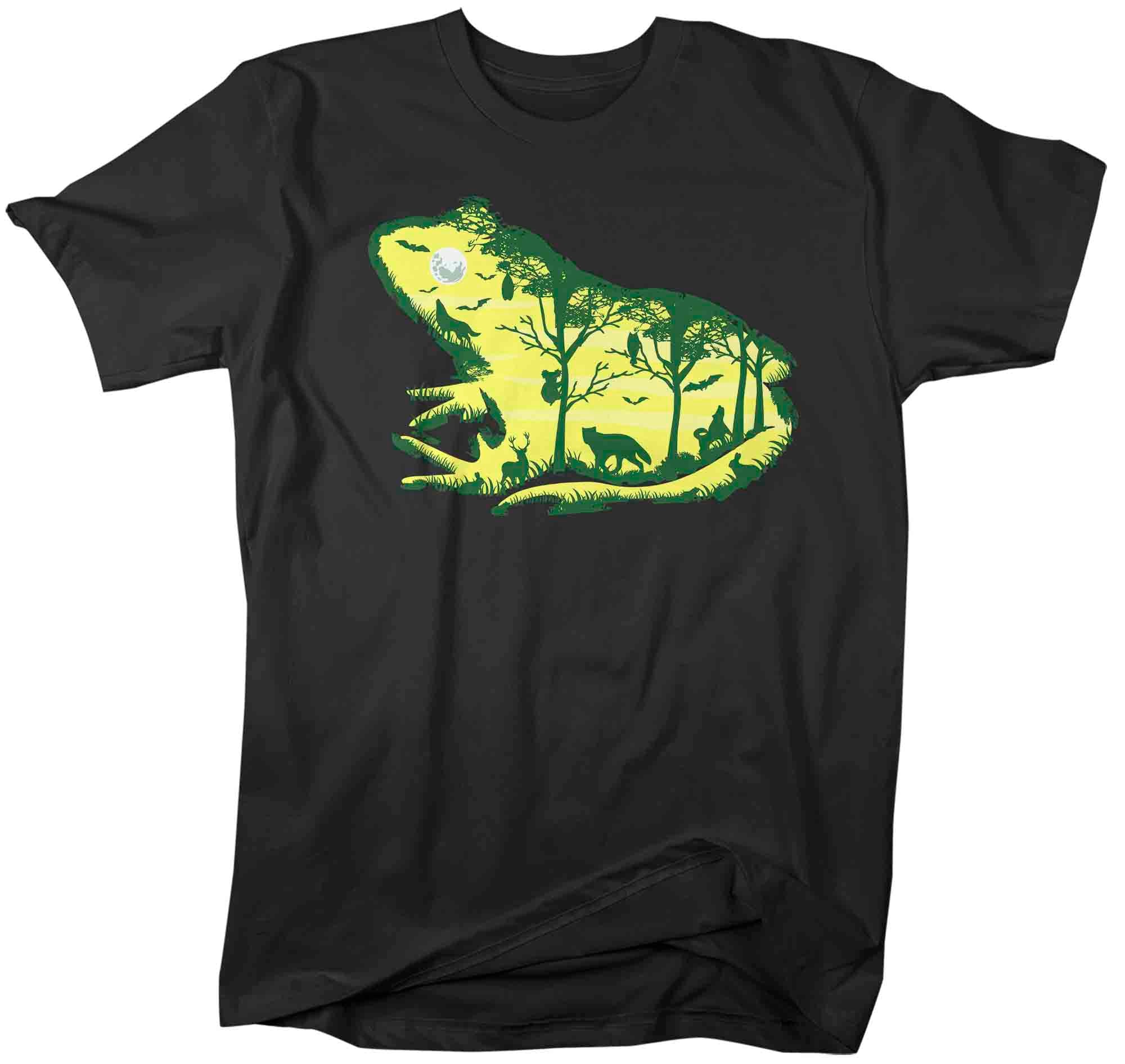 Men’S Frog Shirt Forest T Shirt Graphic Tee Toad Gift Amphibian Tee Streetwear Exotic Jungle Cool Illustration Man Unisex Soft Cotton