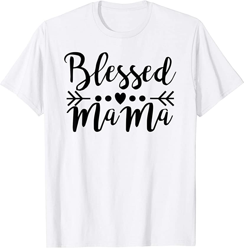 Blessed Mama – mama bear llama shark – Plus Size Mom T-Shirt