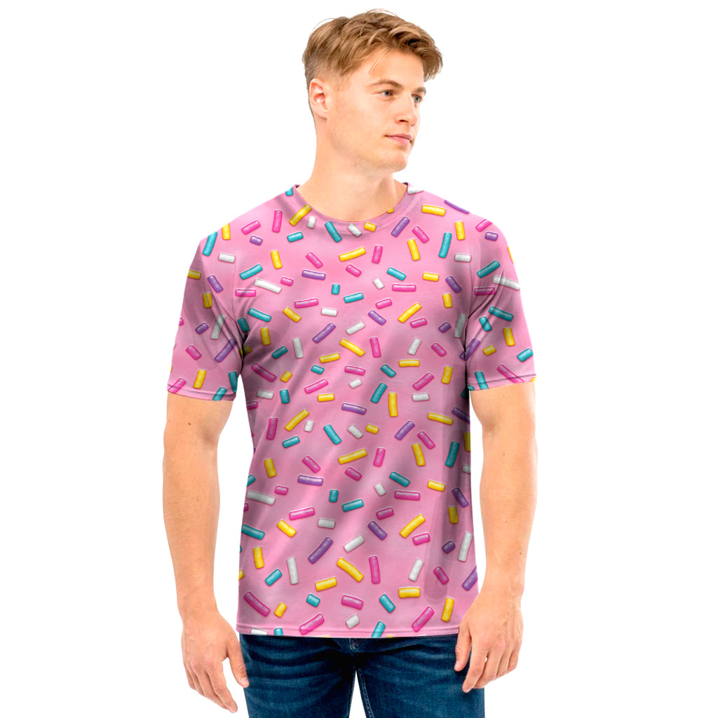 Cute Candy Pattern Print Men’S T-Shirt