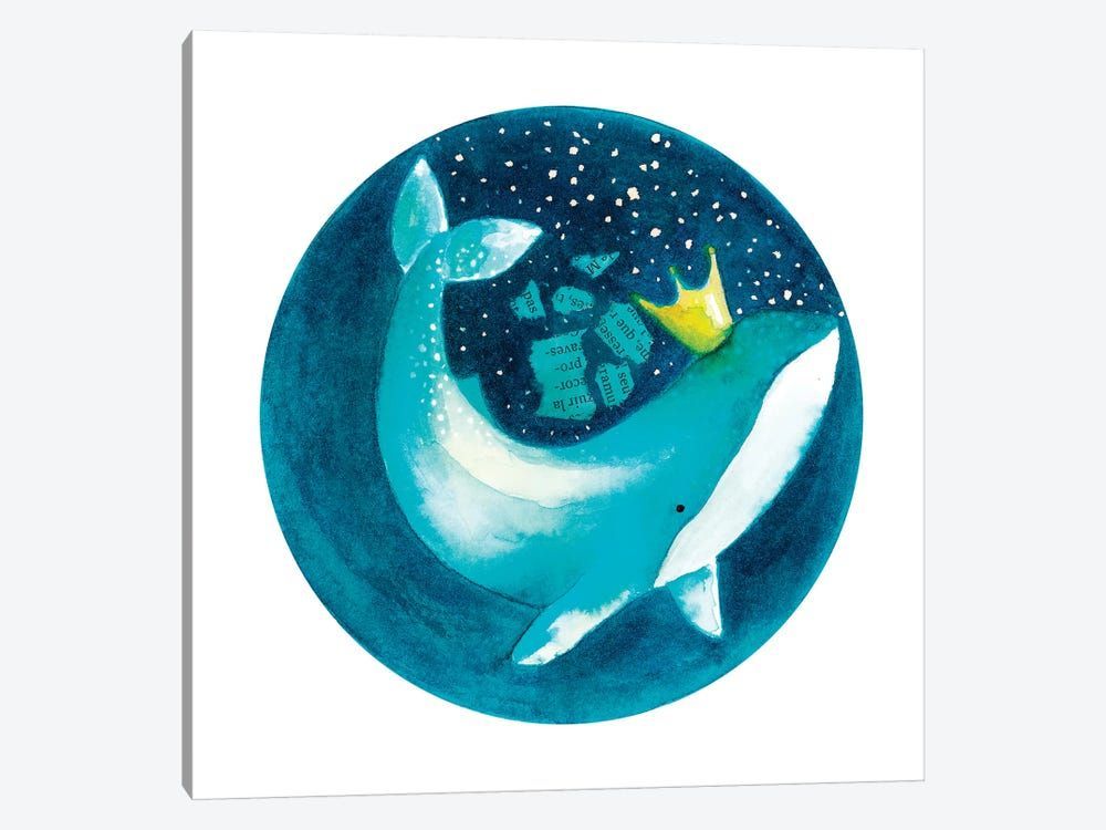 Magic Whale II Canvas Poster 8″x12″ 12×18″ 18″x26″ 24″x36″ 30″x45″